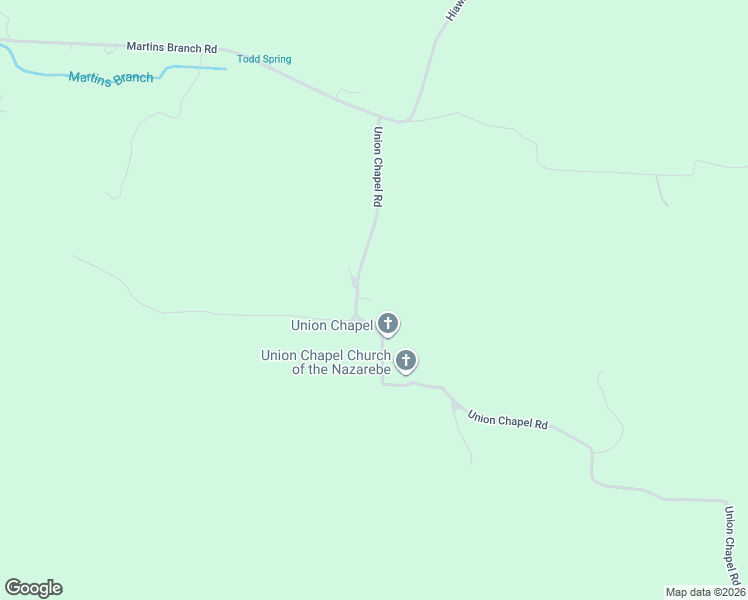 map of restaurants, bars, coffee shops, grocery stores, and more near 440 Union Chapel Road in Fordland