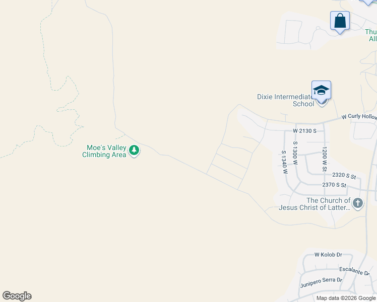 map of restaurants, bars, coffee shops, grocery stores, and more near in St. George