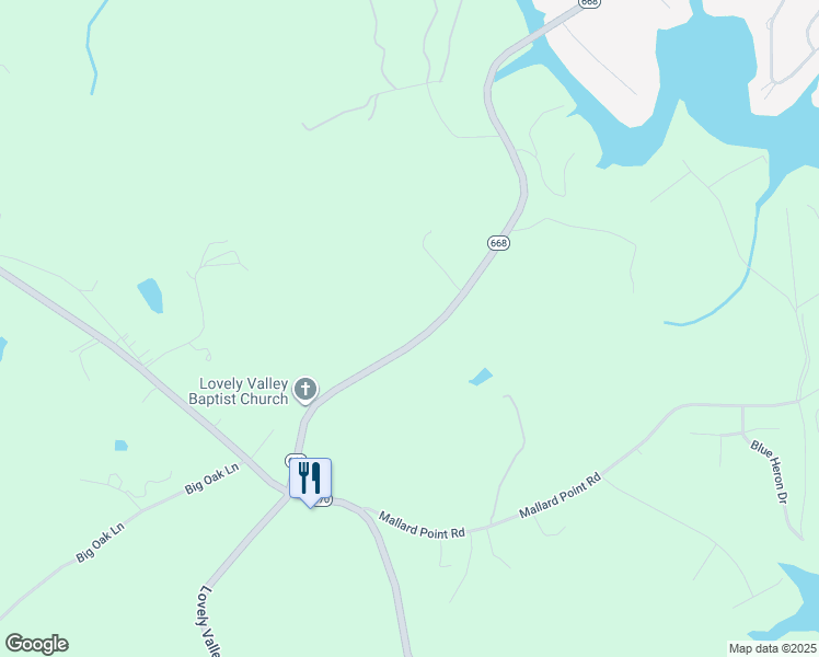 map of restaurants, bars, coffee shops, grocery stores, and more near 1075 Lovely Valley Road in Wirtz