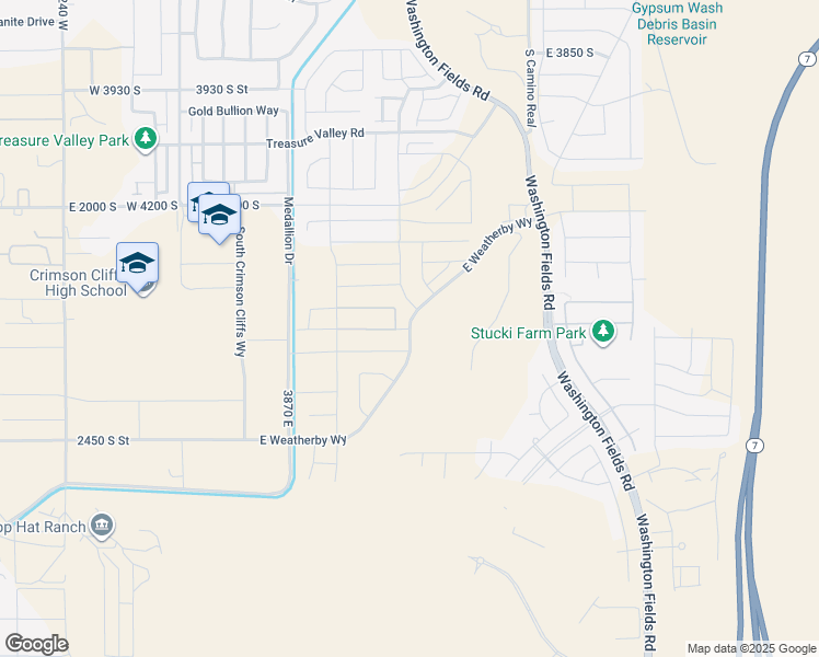map of restaurants, bars, coffee shops, grocery stores, and more near East Weatherby Way in Washington
