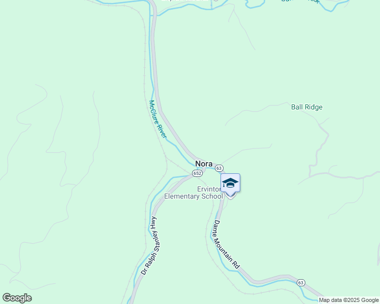 map of restaurants, bars, coffee shops, grocery stores, and more near Virginia 652 in Clinchco