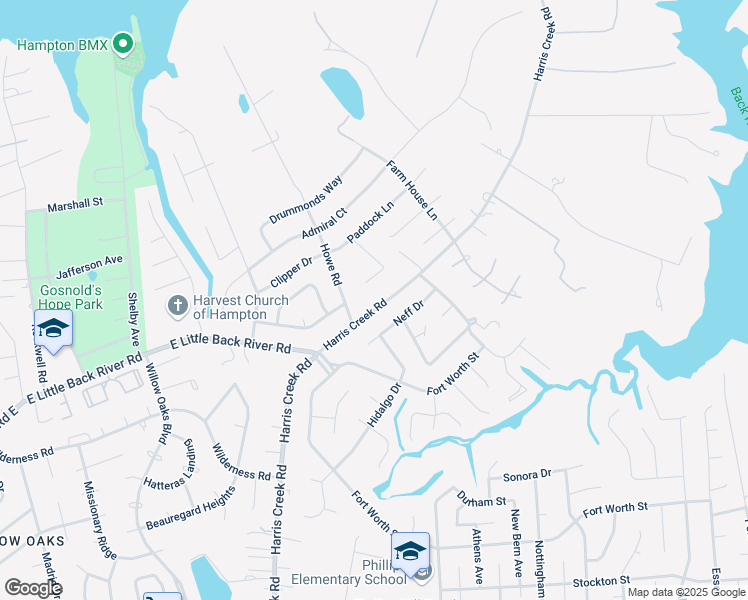 map of restaurants, bars, coffee shops, grocery stores, and more near 26 Hunter Trce in Hampton
