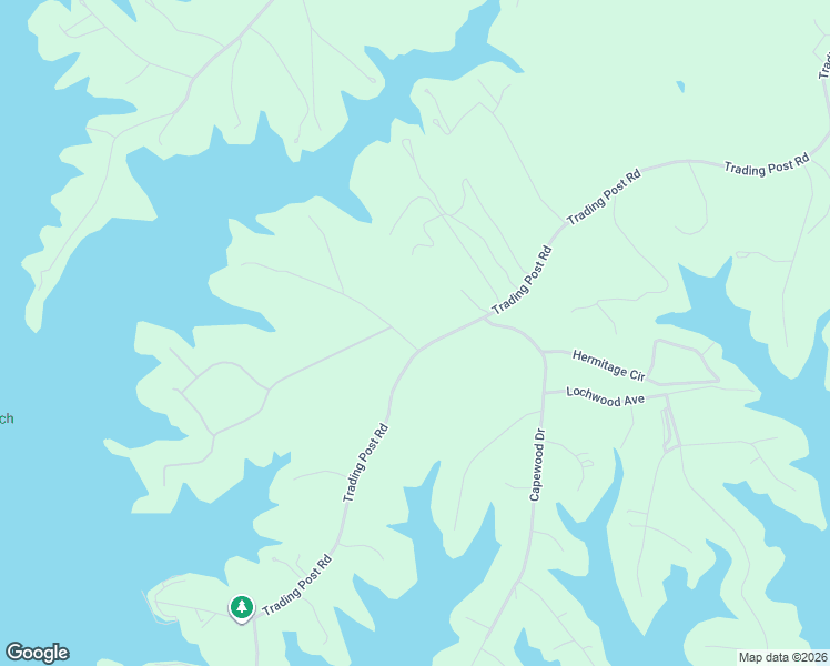 map of restaurants, bars, coffee shops, grocery stores, and more near 2633 Trading Post Road in Huddleston