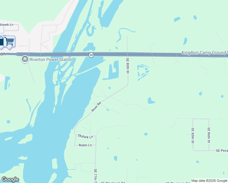 map of restaurants, bars, coffee shops, grocery stores, and more near Rest Awhile Road in Galena
