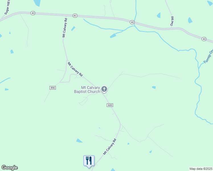 map of restaurants, bars, coffee shops, grocery stores, and more near 94 Walker Road in Brookneal