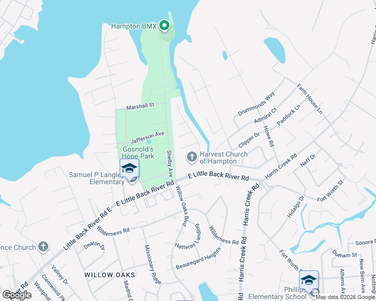 map of restaurants, bars, coffee shops, grocery stores, and more near 3 Overlook Court in Hampton
