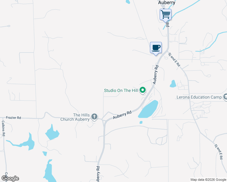map of restaurants, bars, coffee shops, grocery stores, and more near 32450 Frazier Road in Auberry
