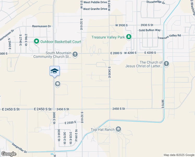 map of restaurants, bars, coffee shops, grocery stores, and more near 3338 East 2170 South in St. George