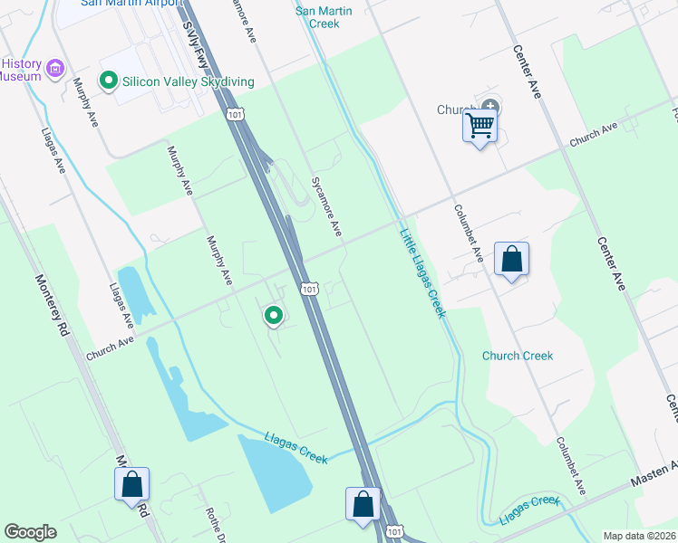 map of restaurants, bars, coffee shops, grocery stores, and more near 11899 Kannely Lane in Gilroy