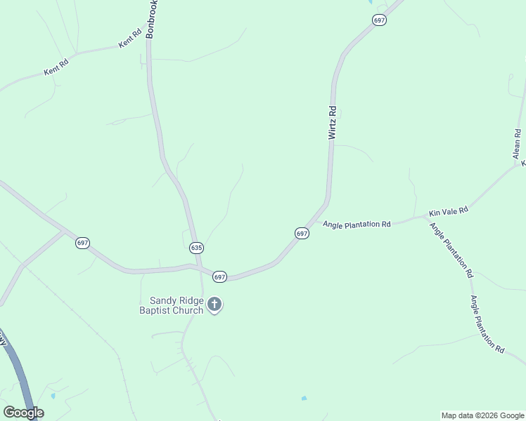 map of restaurants, bars, coffee shops, grocery stores, and more near 1608 Bonbrook Mill Road in Wirtz