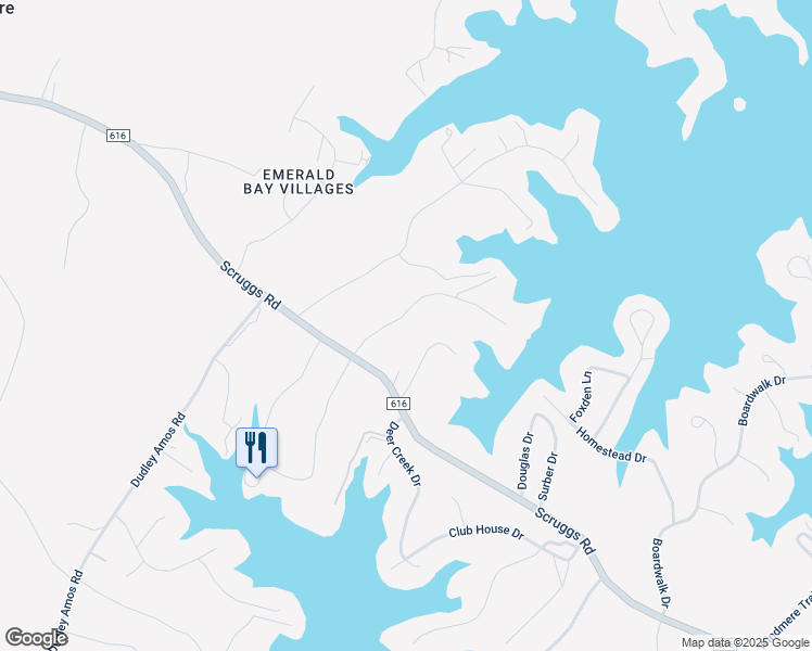 map of restaurants, bars, coffee shops, grocery stores, and more near 140 Baywood Drive in Moneta