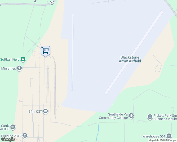 map of restaurants, bars, coffee shops, grocery stores, and more near Warehouse Street in Blackstone