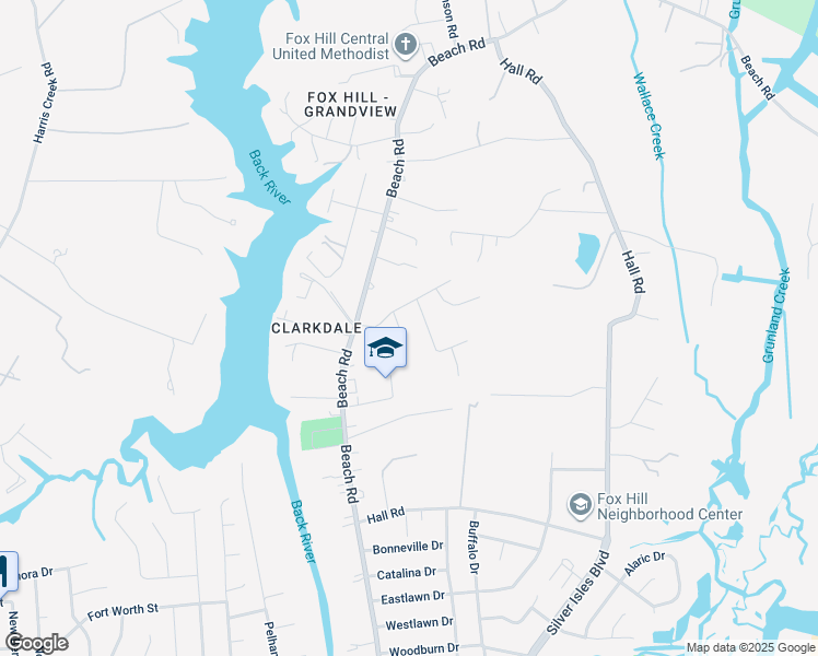 map of restaurants, bars, coffee shops, grocery stores, and more near 5 Brian's Court in Hampton
