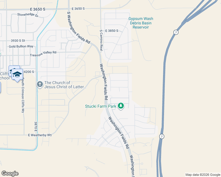 map of restaurants, bars, coffee shops, grocery stores, and more near 4324 South Secretariat Drive in Washington