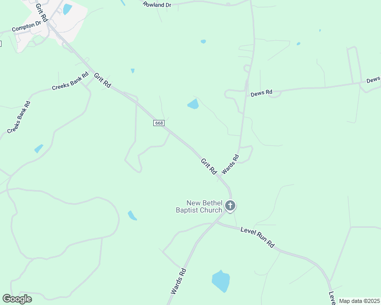 map of restaurants, bars, coffee shops, grocery stores, and more near 3596 Grit Road in Hurt