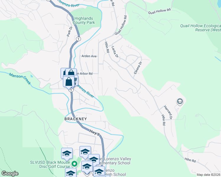 map of restaurants, bars, coffee shops, grocery stores, and more near 321 Tipping Way in Ben Lomond