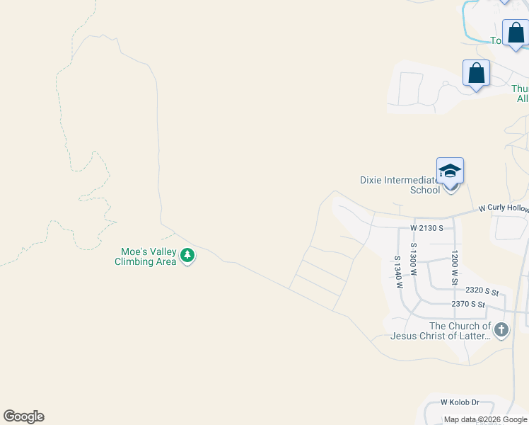 map of restaurants, bars, coffee shops, grocery stores, and more near in St. George