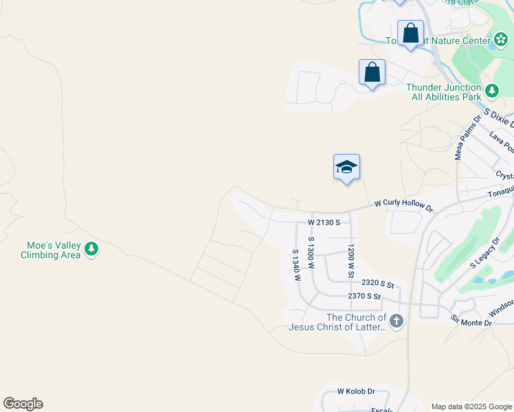 map of restaurants, bars, coffee shops, grocery stores, and more near in St. George