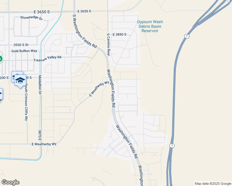 map of restaurants, bars, coffee shops, grocery stores, and more near 4324 South Secretariat Drive in Washington