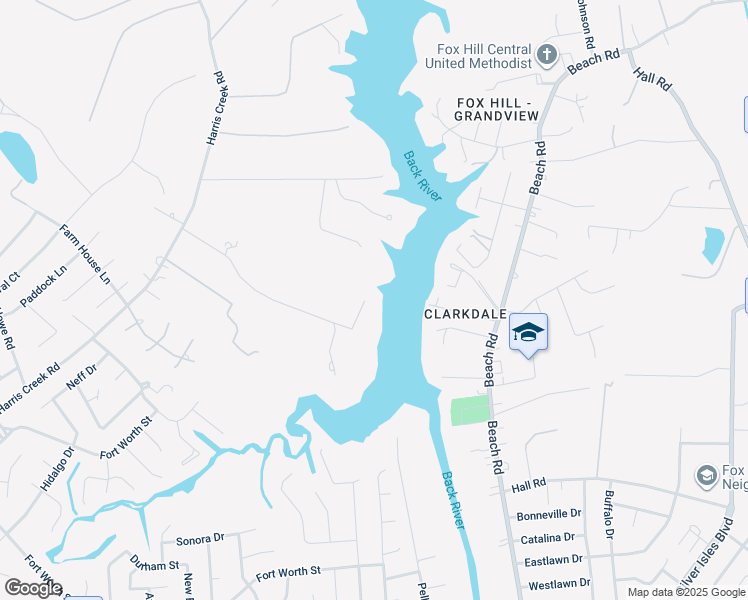 map of restaurants, bars, coffee shops, grocery stores, and more near 226 Creekview Lane in Hampton