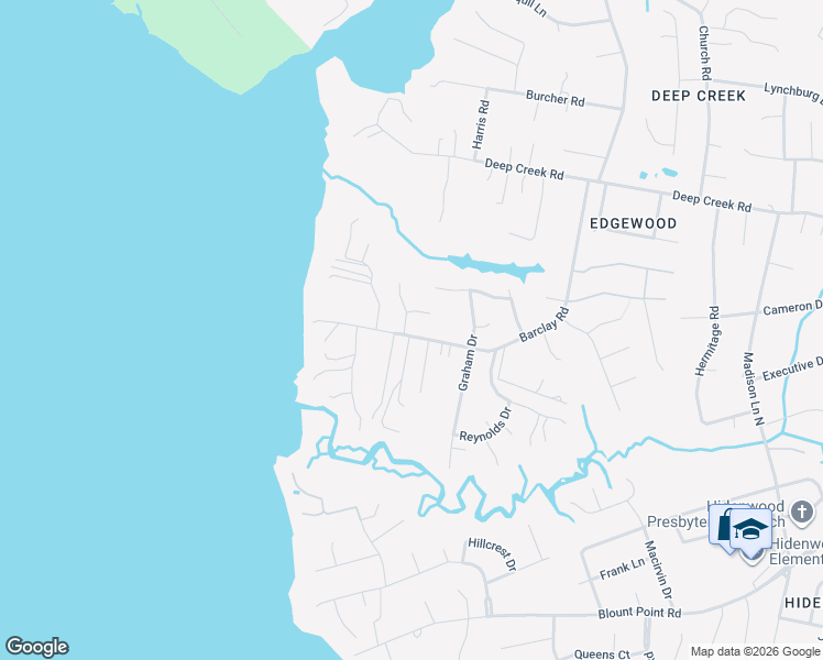 map of restaurants, bars, coffee shops, grocery stores, and more near 200 Amesbury Lane in Newport News