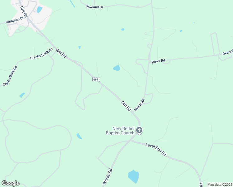 map of restaurants, bars, coffee shops, grocery stores, and more near 3589 Grit Road in Hurt