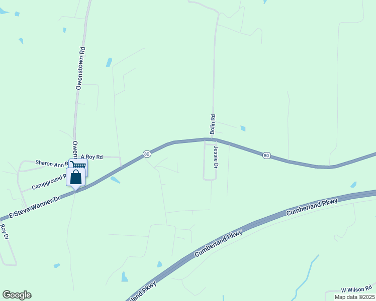 map of restaurants, bars, coffee shops, grocery stores, and more near 400 Jessie Drive in Russell Springs