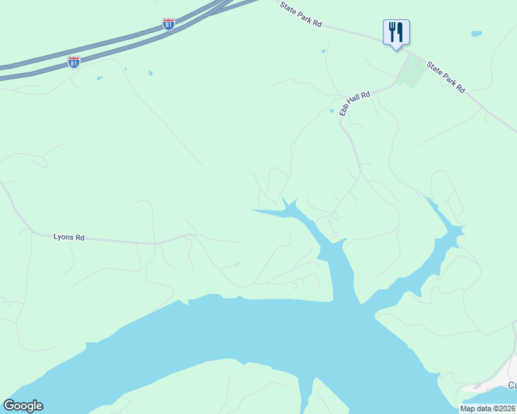 map of restaurants, bars, coffee shops, grocery stores, and more near 6989 Beach Drive in Radford