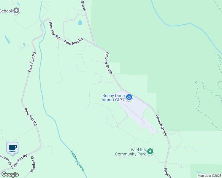 map of restaurants, bars, coffee shops, grocery stores, and more near 20 Grainger Lane in Santa Cruz