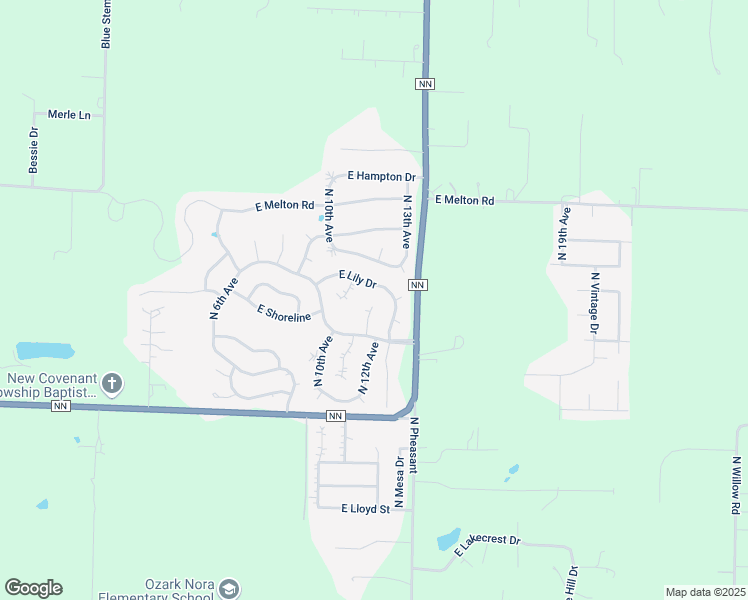 map of restaurants, bars, coffee shops, grocery stores, and more near 5803 North 12th Avenue in Ozark