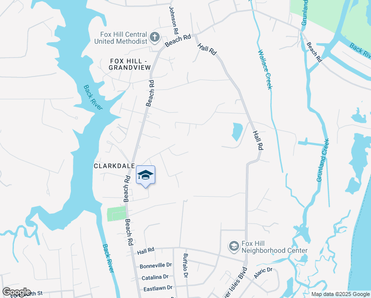 map of restaurants, bars, coffee shops, grocery stores, and more near 11 Chipper Lane in Hampton