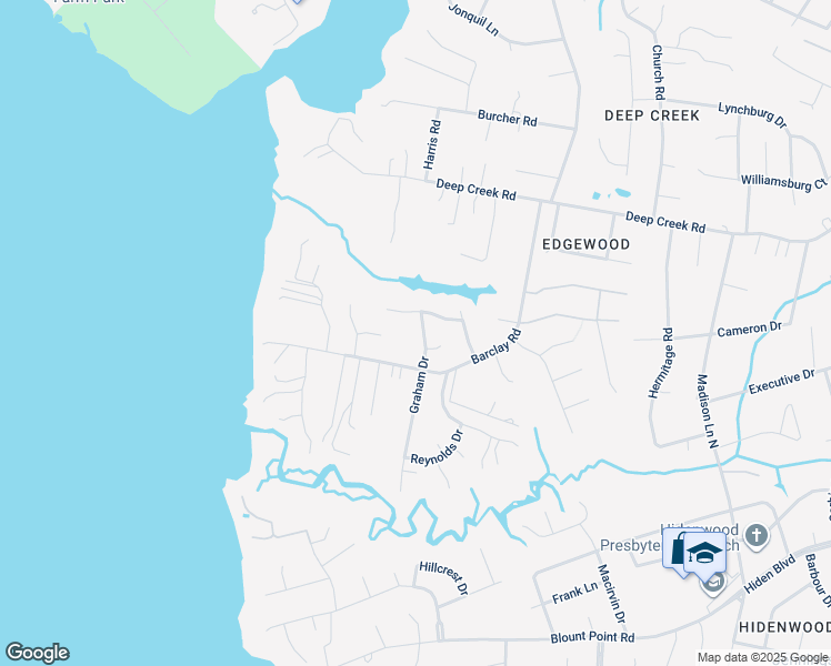 map of restaurants, bars, coffee shops, grocery stores, and more near 211 Graham Drive in Newport News