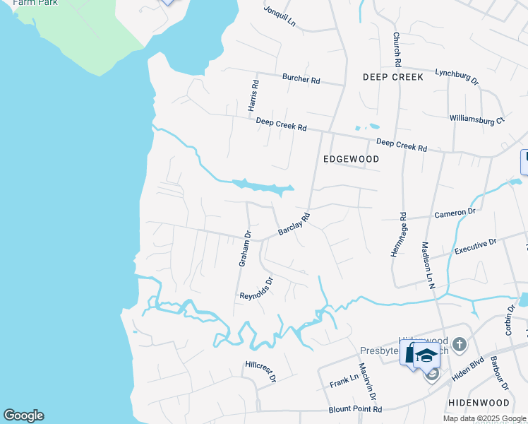 map of restaurants, bars, coffee shops, grocery stores, and more near 332 Dunnavant Lane in Newport News