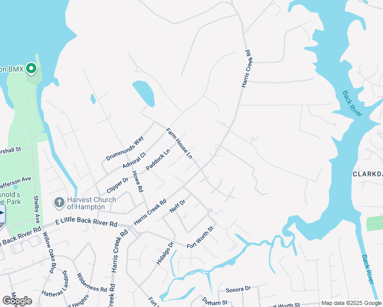 map of restaurants, bars, coffee shops, grocery stores, and more near 2 Timothy Dell in Hampton