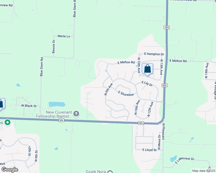 map of restaurants, bars, coffee shops, grocery stores, and more near 5809 North 6th Avenue in Ozark