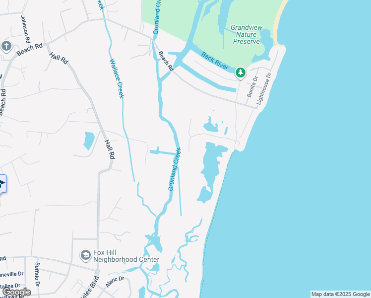 map of restaurants, bars, coffee shops, grocery stores, and more near 32 Riley's Way in Hampton