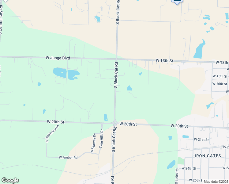map of restaurants, bars, coffee shops, grocery stores, and more near 1722 South Black Cat Road in Joplin