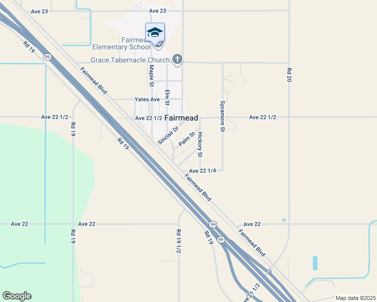 map of restaurants, bars, coffee shops, grocery stores, and more near 22356 Arnott Drive in Chowchilla