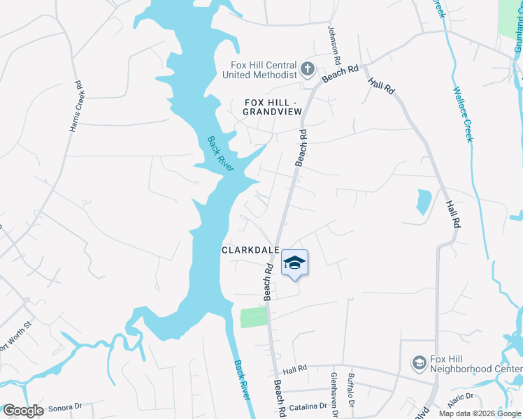 map of restaurants, bars, coffee shops, grocery stores, and more near 3A Wallace Road in Hampton