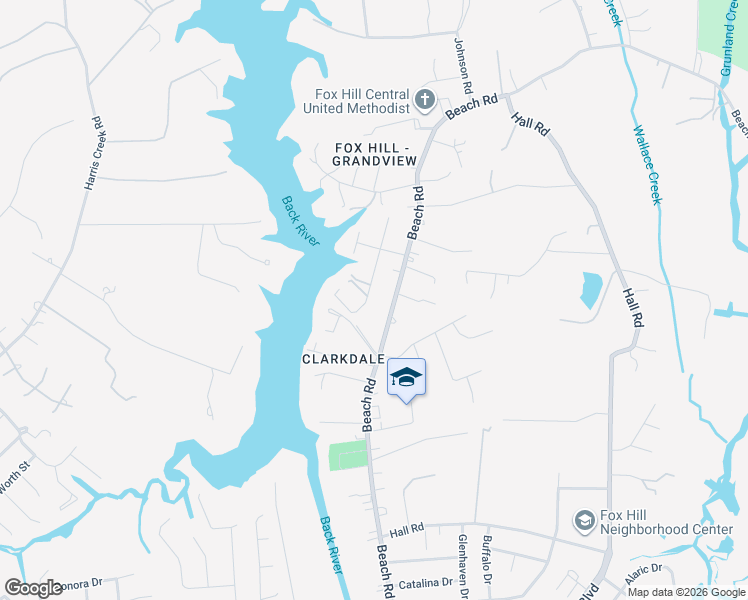 map of restaurants, bars, coffee shops, grocery stores, and more near 3A Wallace Road in Hampton