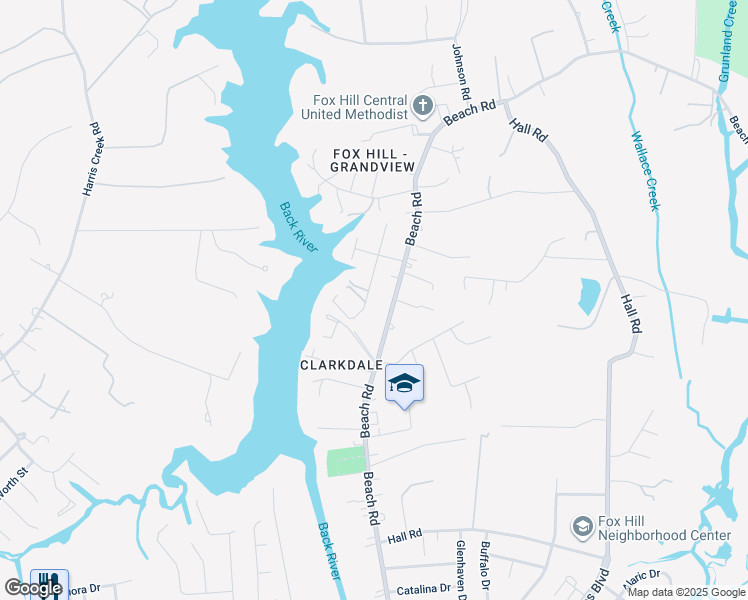 map of restaurants, bars, coffee shops, grocery stores, and more near 8 Wallace Road in Hampton