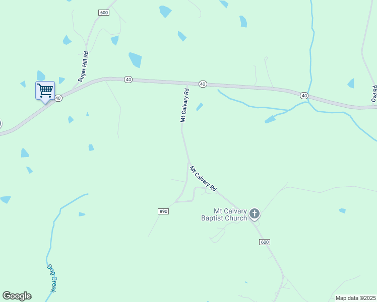 map of restaurants, bars, coffee shops, grocery stores, and more near 324 Mount Calvary Road in Brookneal