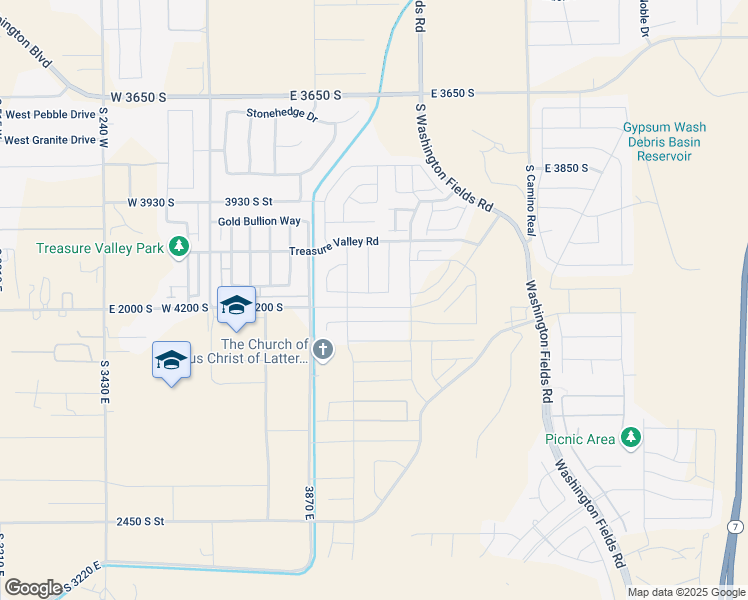 map of restaurants, bars, coffee shops, grocery stores, and more near 448 East 4160 South in Washington