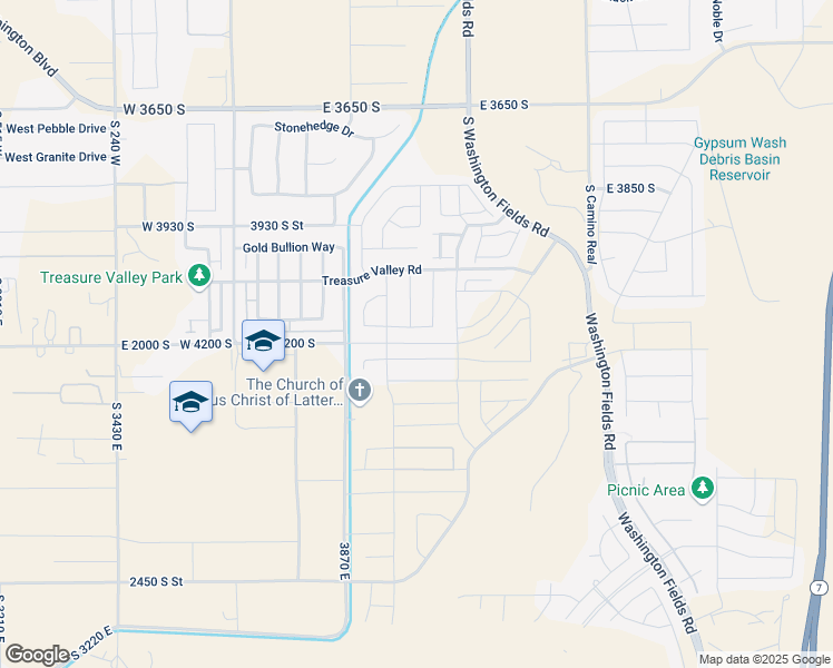 map of restaurants, bars, coffee shops, grocery stores, and more near 448 East 4160 South in Washington