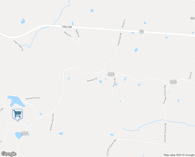 map of restaurants, bars, coffee shops, grocery stores, and more near 719 Rowland Drive in Grand Rivers