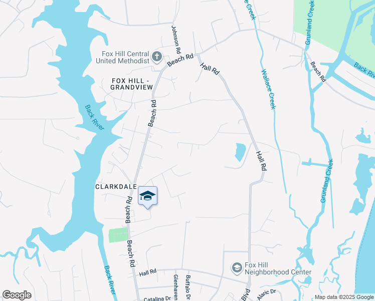map of restaurants, bars, coffee shops, grocery stores, and more near 4 Boger Circle in Hampton