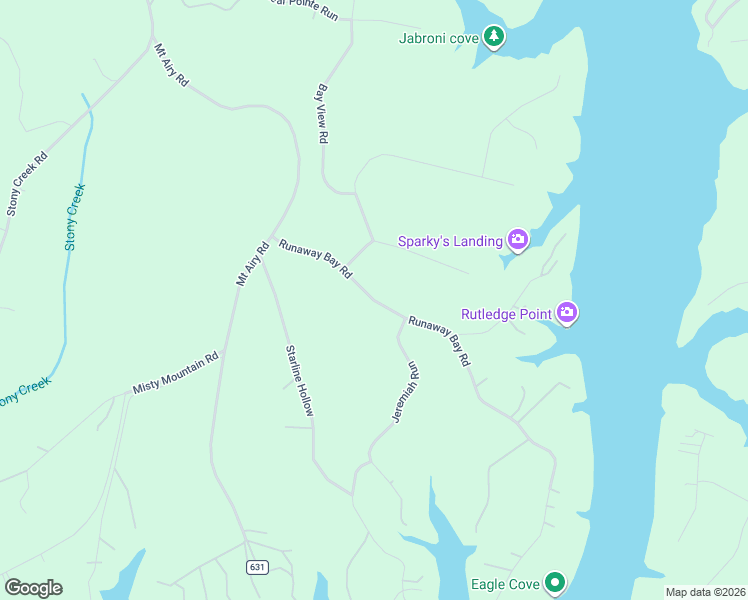 map of restaurants, bars, coffee shops, grocery stores, and more near Runaway Bay Road in Lynch Station