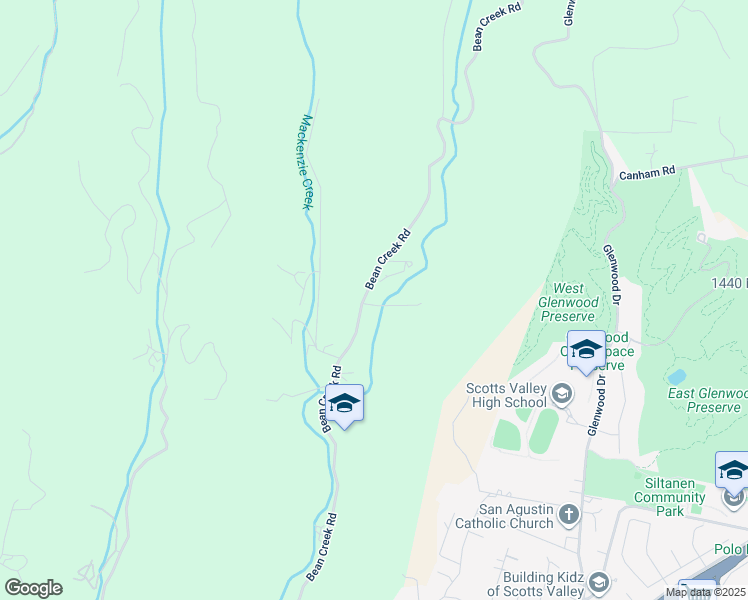 map of restaurants, bars, coffee shops, grocery stores, and more near 2510 Bean Creek Road in Scotts Valley