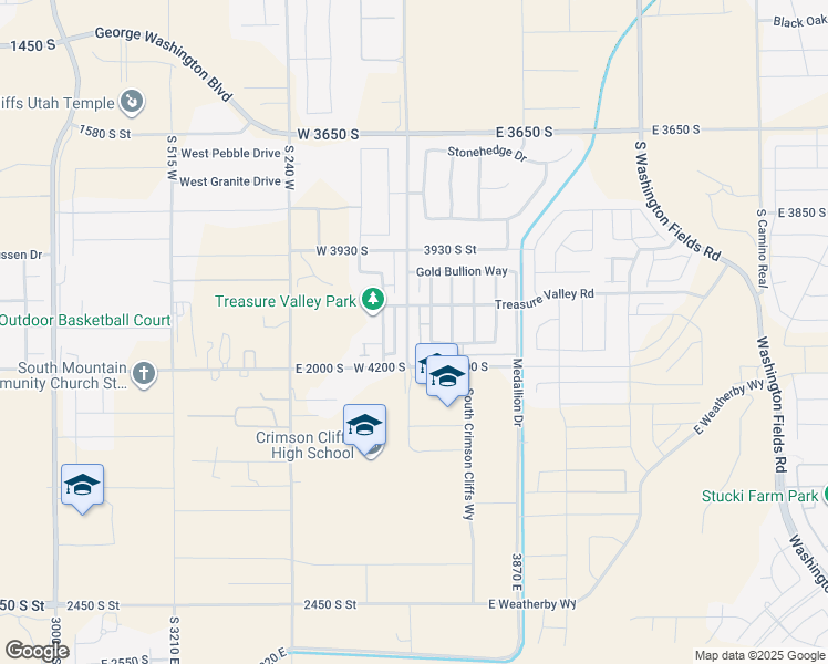 map of restaurants, bars, coffee shops, grocery stores, and more near 4108 Priceless Way in Washington