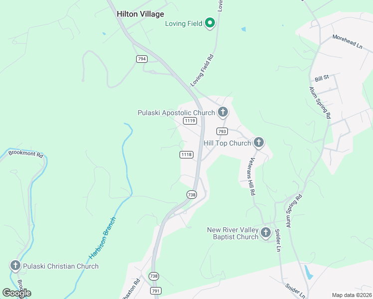 map of restaurants, bars, coffee shops, grocery stores, and more near 3438 Forest Square Road in Pulaski